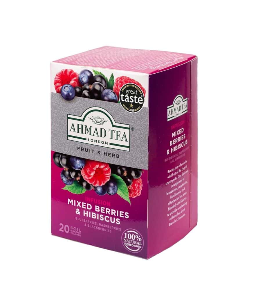 Ahmad Tea, Mixed Berries  Hibiscus, 20 Count (Pack of 6)