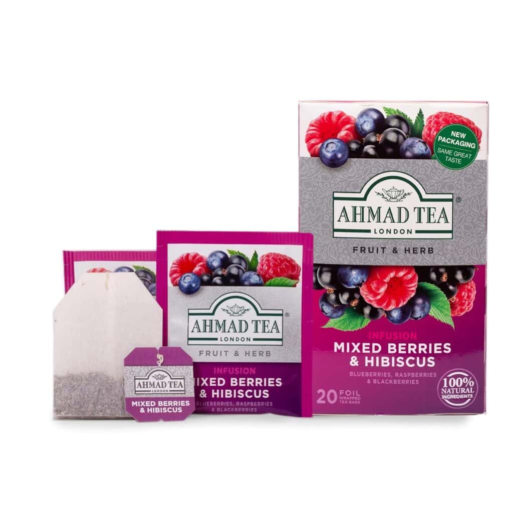 Ahmad Tea, Mixed Berries  Hibiscus, 20 Count (Pack of 6)