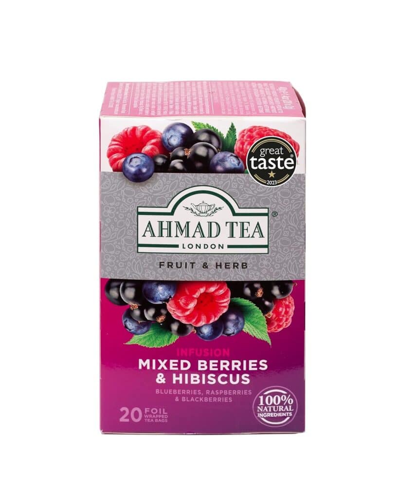 Ahmad Tea, Mixed Berries  Hibiscus, 20 Count (Pack of 6)