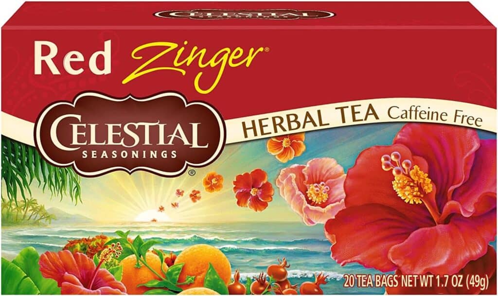 Celestial Seasonings Tea Caffeine Free Herbal Tea, Red Zinger 20 ea