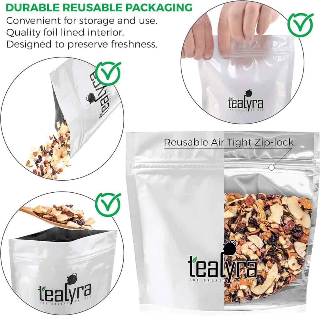 Tealyra - Crushed Cherry Colada - Pineapple - Hibiscus - Coconut - Fruity Herbal Loose Tea - Caffeine Free - Hot or Iced - 112g (4-ounce)